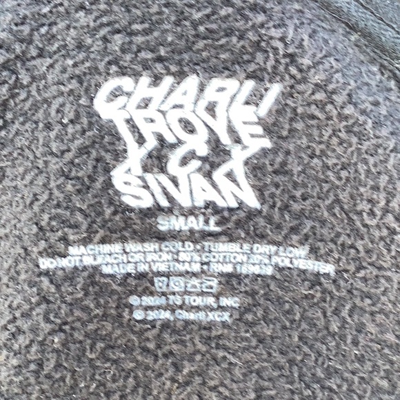 NWOT Charli XCX & Troye Sivan Tour Black Graphic Hoodie Small - Picture 6 of 7
